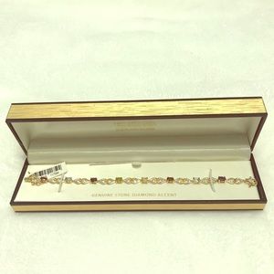 NWT Genuine Stone Diamond Accent Bracelet